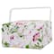 Pink Floral Square Sewing Basket by Loops &#x26; Threads&#xAE;